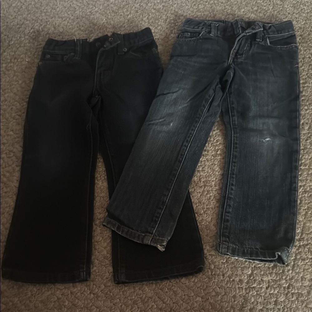 The Children's Place Black and Dark Blue Kids Jeans
